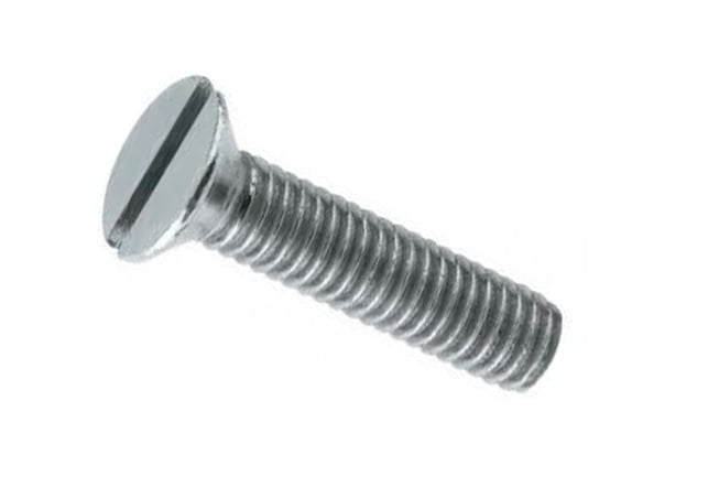 Гвинт, головка потайна M16x70 4.8 шліц прямий (PL), цинк